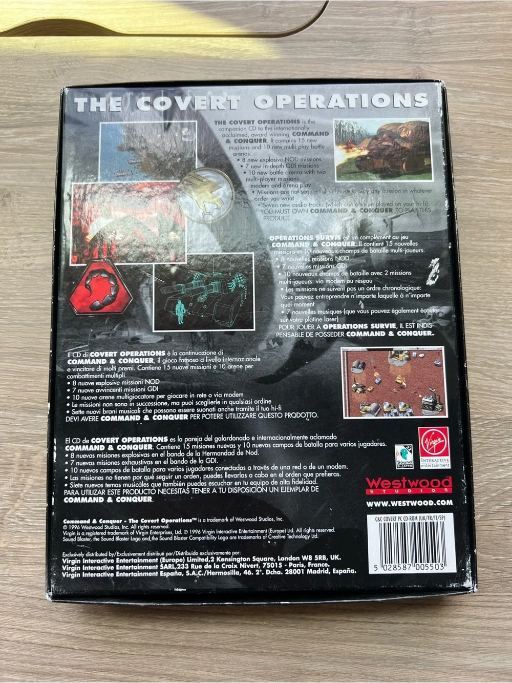 Command & Conquer + Covert Operations PC Big Box CD-ROM Westwood Set